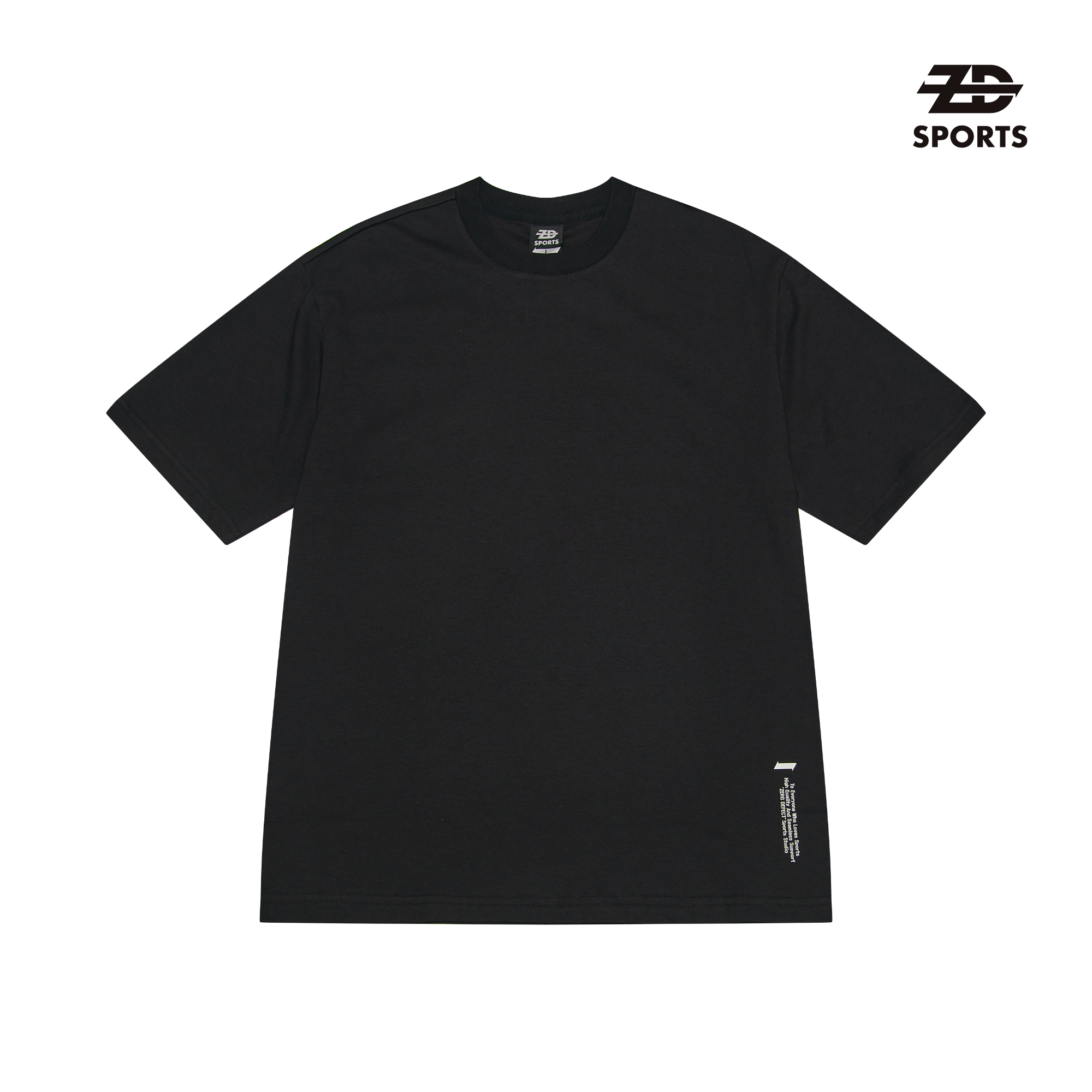 ZD 크루 티셔츠(ZD22T015)-블랙